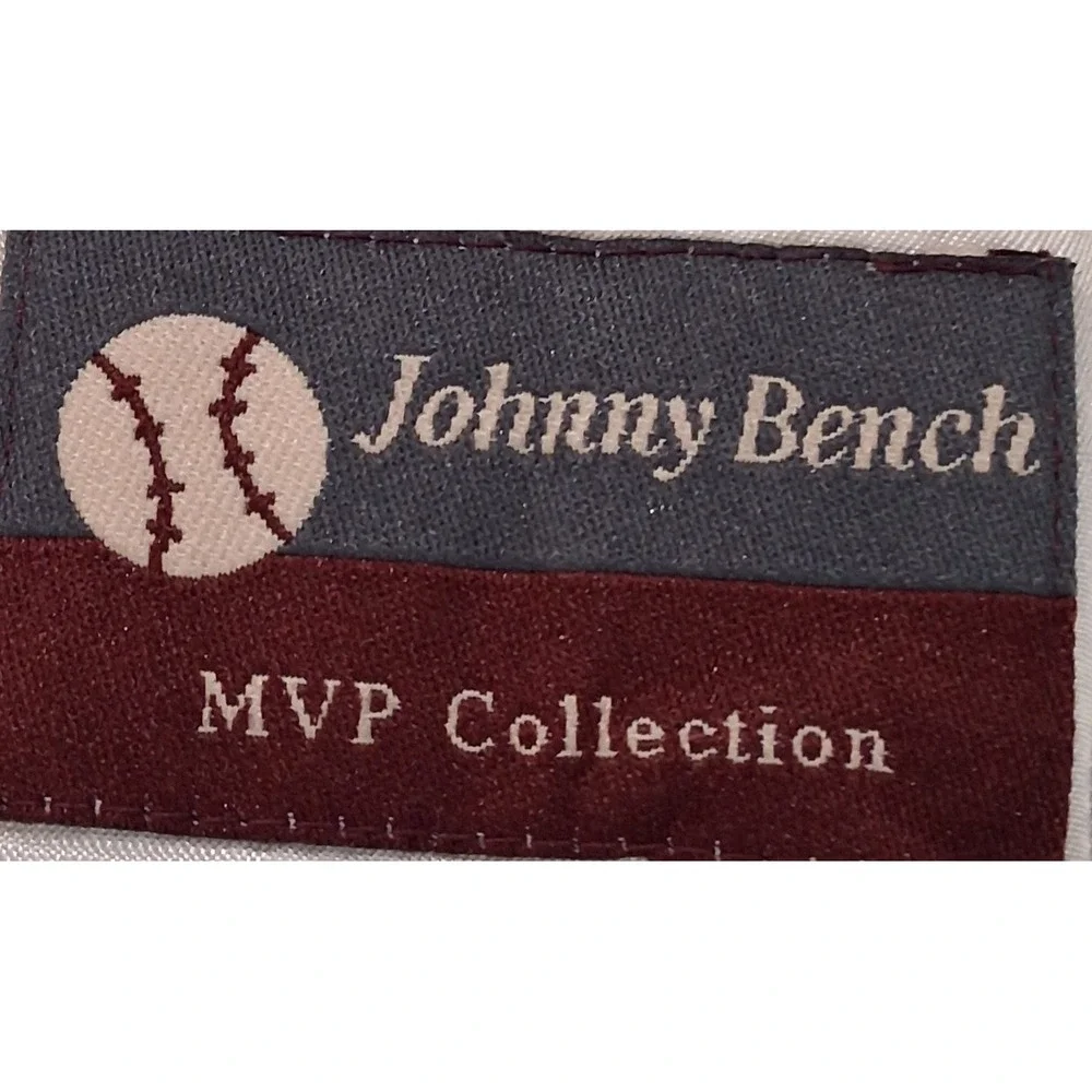 Johnny‎ Bench MVP Collection Mens 50L Tan Blazer Gold Crest Buttons Sport Coat